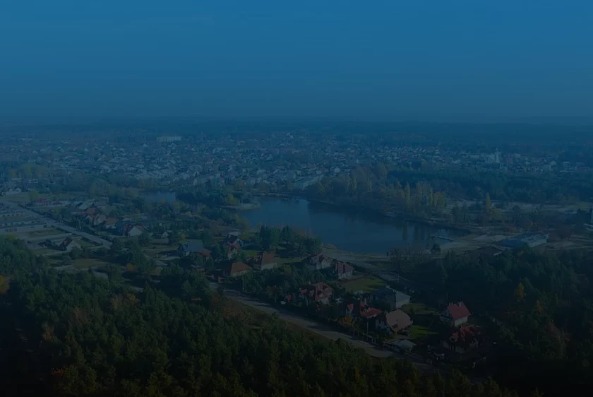 Klimatyzacja Nowa Dęba - widok Nowej Dęby z lotu ptaka, w którym przeprowadzamy montaż klimatyzacji