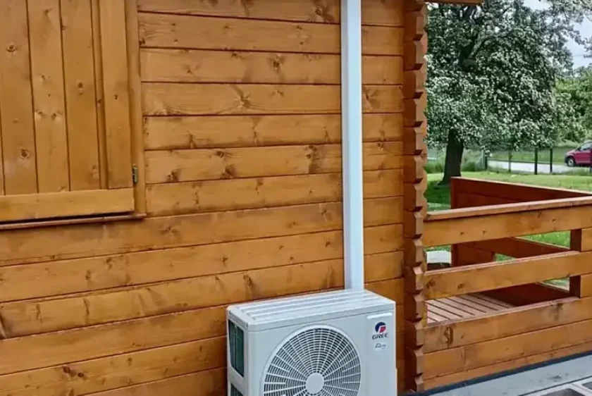 klimatyzacja w domku letniskowym, agregat zewnętrzne