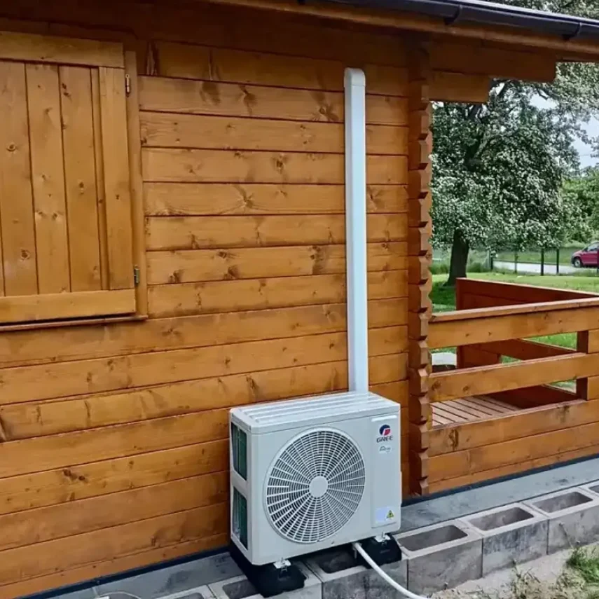 klimatyzacja w domku letniskowym, agregat zewnętrzne
